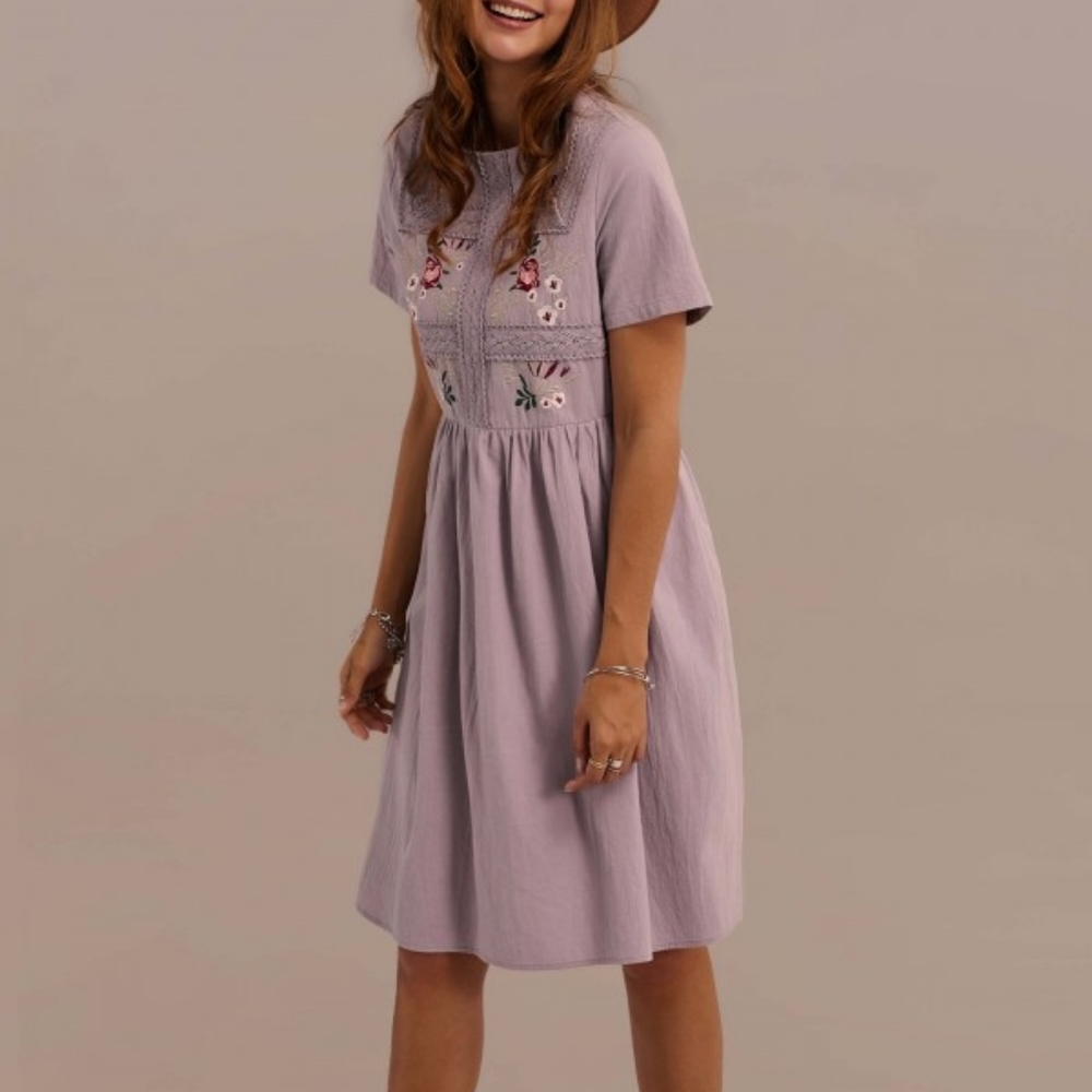 Purple Linen Dress